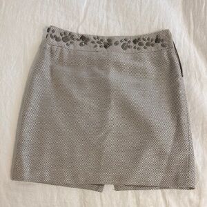 The Limited Gray Mini Skirt with Embellished Waist
